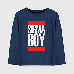 Лонгслив хлопковый детский Sigma boy, цвет: тёмно-синий