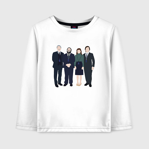 Детский лонгслив Разделение команда / Белый – фото 1