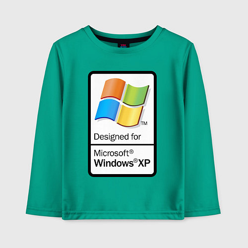 Детский лонгслив Предназначен для xp / Зеленый – фото 1