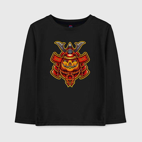 Детский лонгслив Samurai halloween / Черный – фото 1