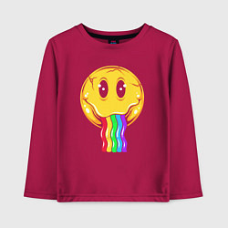 Лонгслив хлопковый детский Rainbow smile, цвет: маджента