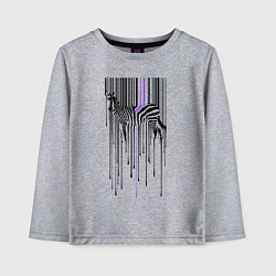 Лонгслив хлопковый детский Штрихкод зебра, цвет: меланж