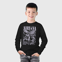 Лонгслив хлопковый детский Nirvana grunge, цвет: черный — фото 2