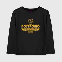 Лонгслив хлопковый детский USCSS The Nostromo желтый, цвет: черный