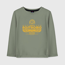 Лонгслив хлопковый детский USCSS The Nostromo желтый, цвет: авокадо
