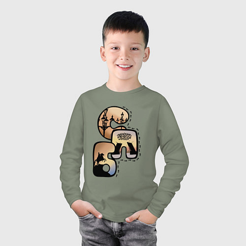 Детский лонгслив Наследила в Питере / Авокадо – фото 3