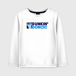 Лонгслив хлопковый детский Dunkin Doncic, цвет: белый