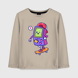 Лонгслив хлопковый детский Tetris skater, цвет: миндальный
