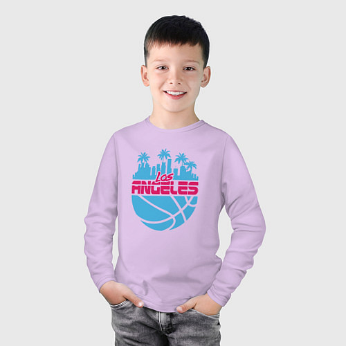Детский лонгслив Lakers city / Лаванда – фото 3
