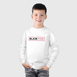 Лонгслив хлопковый детский Blackpink - emblem of group of South Korea, цвет: белый — фото 2
