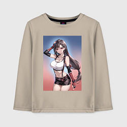 Лонгслив хлопковый детский Тифа Локхарт из Final Fantasy VII, цвет: миндальный
