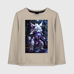 Детский лонгслив Киборг лиса с неоновой подсветкой