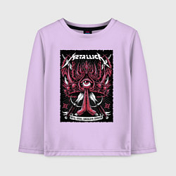 Лонгслив хлопковый детский Metallica - royal arena Denmark, цвет: лаванда