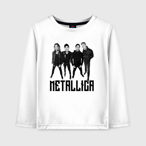 Детский лонгслив Metallica - cool guys / Белый – фото 1