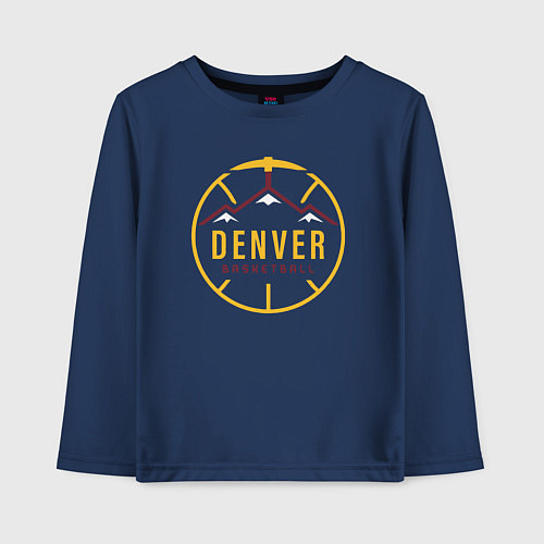 Детский лонгслив Basketball Denver / Тёмно-синий – фото 1