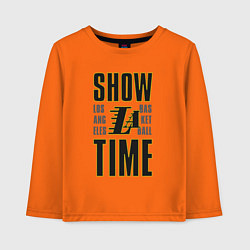 Лонгслив хлопковый детский Lakers show time, цвет: оранжевый