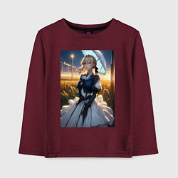 Детский лонгслив Вайолет Эвергарден на поле