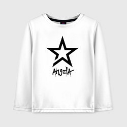 Лонгслив хлопковый детский Анжела - звезда, цвет: белый