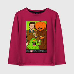 Лонгслив хлопковый детский Ghostbuster - Peter Slimer Pumpkinhead, цвет: маджента