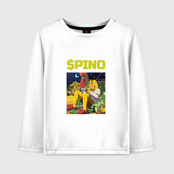 Лонгслив хлопковый детский Pino трейдер, цвет: белый