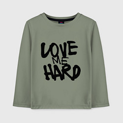 Лонгслив хлопковый детский Люби меня крепко, цвет: авокадо
