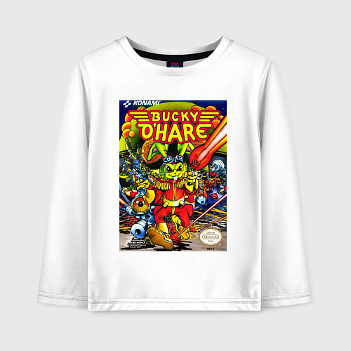 Детский лонгслив Баки о хэр / Белый – фото 1