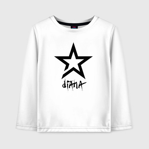 Детский лонгслив Diana - star / Белый – фото 1