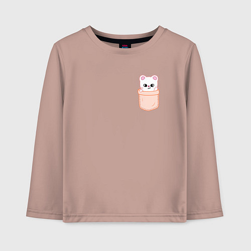 Детский лонгслив Jiniret in pocket / Пыльно-розовый – фото 1