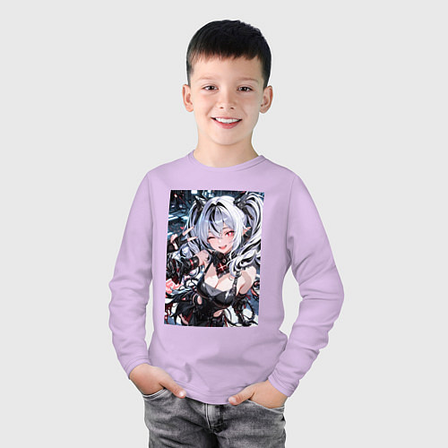 Детский лонгслив Jetavie Punishing Gray Raven / Лаванда – фото 3