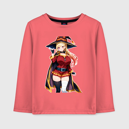 Детский лонгслив Марин Китагава косплей Мегумин / Коралловый – фото 1
