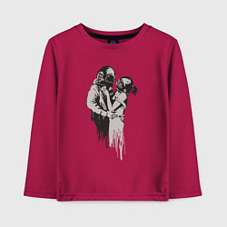Лонгслив хлопковый детский Подводная любовь, цвет: маджента
