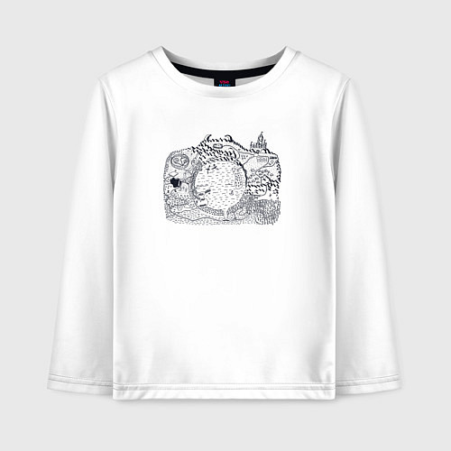 Детский лонгслив Мир фотографии / Белый – фото 1