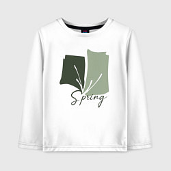 Лонгслив хлопковый детский Spring, цвет: белый