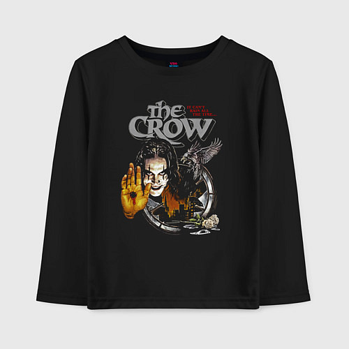 Детский лонгслив The Crow: It cant rain all the time / Черный – фото 1