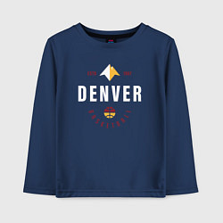 Лонгслив хлопковый детский Denver basketball 1967, цвет: тёмно-синий