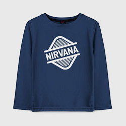 Лонгслив хлопковый детский Nirvana rock, цвет: тёмно-синий