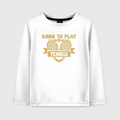 Детский лонгслив Рождён играть в теннис / Белый – фото 1
