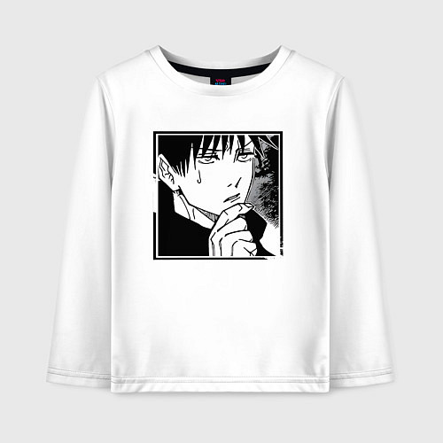 Детский лонгслив Мегуми фусигуро / Белый – фото 1