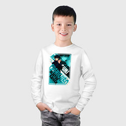 Лонгслив хлопковый детский Мегуми фусигуро кайсен, цвет: белый — фото 2