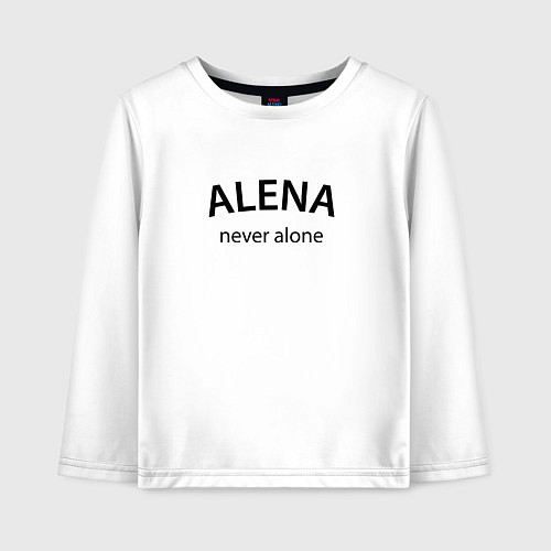 Детский лонгслив Alena - never alone / Белый – фото 1