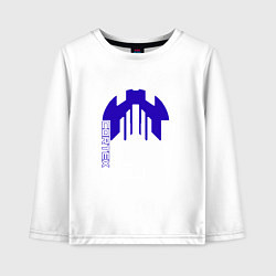 Лонгслив хлопковый детский Cortex синий aneurism iv, цвет: белый