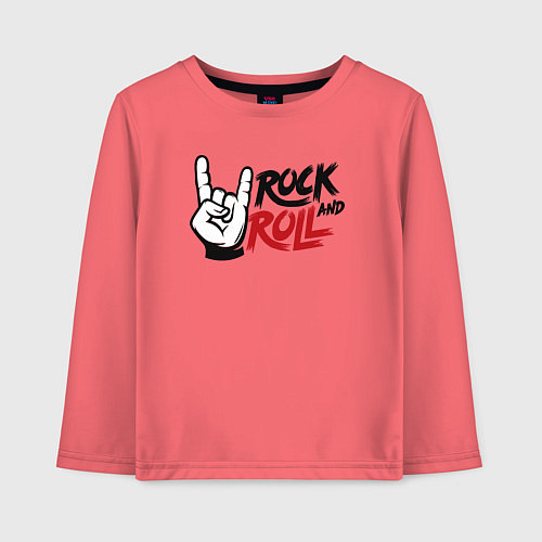 Детский лонгслив Style rock and roll / Коралловый – фото 1
