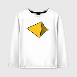 Лонгслив хлопковый детский Треугольники в проекции, цвет: белый