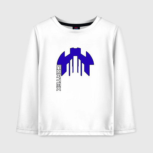 Детский лонгслив Cortex синий чёрная обводка aneurism iv / Белый – фото 1