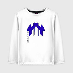 Детский лонгслив Cortex синий чёрная обводка aneurism iv