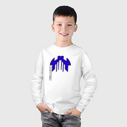 Лонгслив хлопковый детский Cortex синий чёрная обводка aneurism iv, цвет: белый — фото 2
