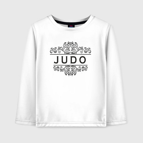Детский лонгслив Узор дзюдо / Белый – фото 1