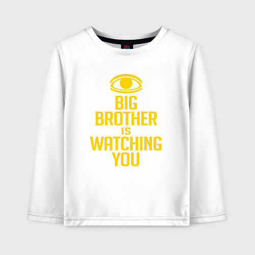 Детский лонгслив Большой брат наблюдает за тобой / Белый – фото 1