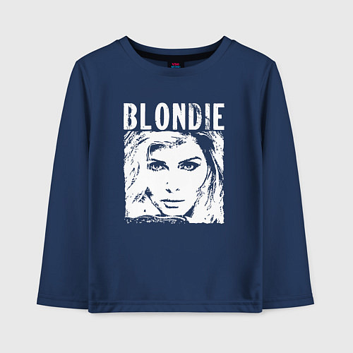 Детский лонгслив Blondie / Тёмно-синий – фото 1