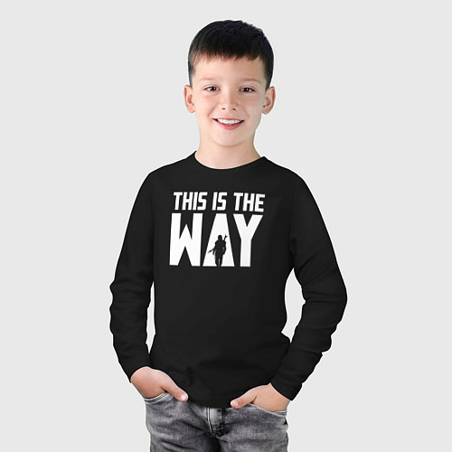 Детский лонгслив This is the way Mandalorian / Черный – фото 3